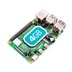 برد مینی کامپیوتر رزبری پای 4 مدل B با رم 4 گیگابایت – اورجینال انگلستان | Raspberry Pi 4 Model B - 4GB RAM
